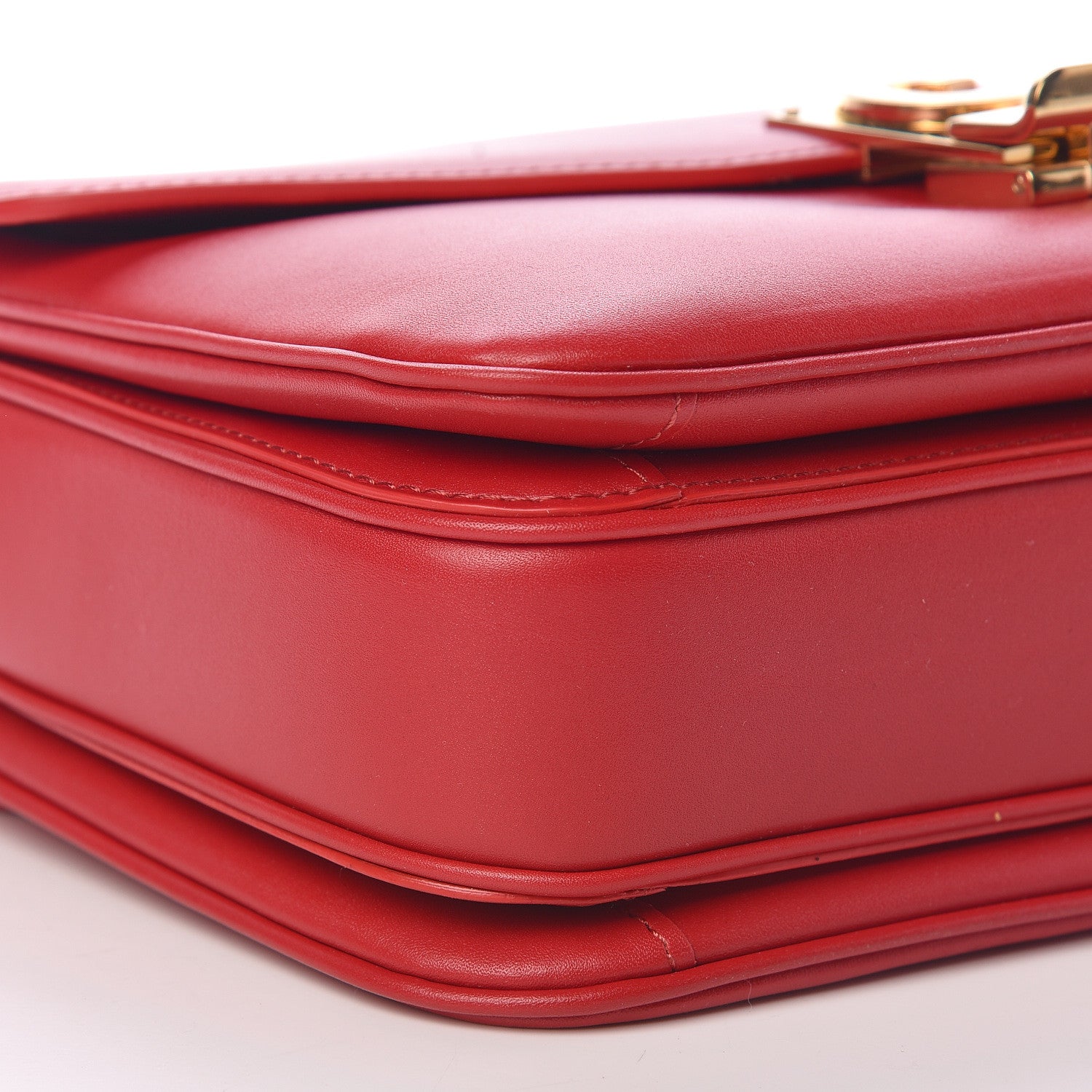 Celine Shiny Calfskin Medium C Bag Red 9 of 10