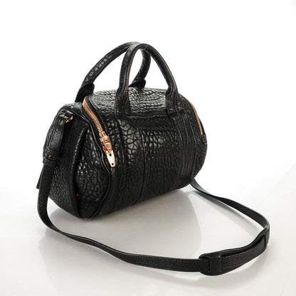 Alexander Wang Pebbled Lambskin Rockie Black Rose Gold Hardware 3 of 8