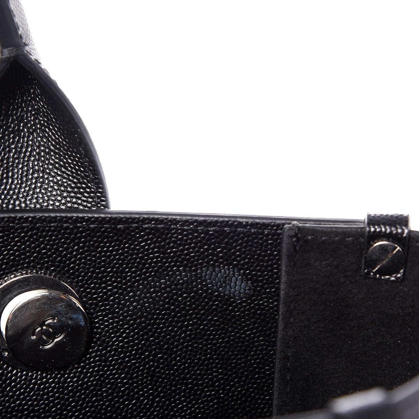 Caviar Small Studded Deauville Tote Black