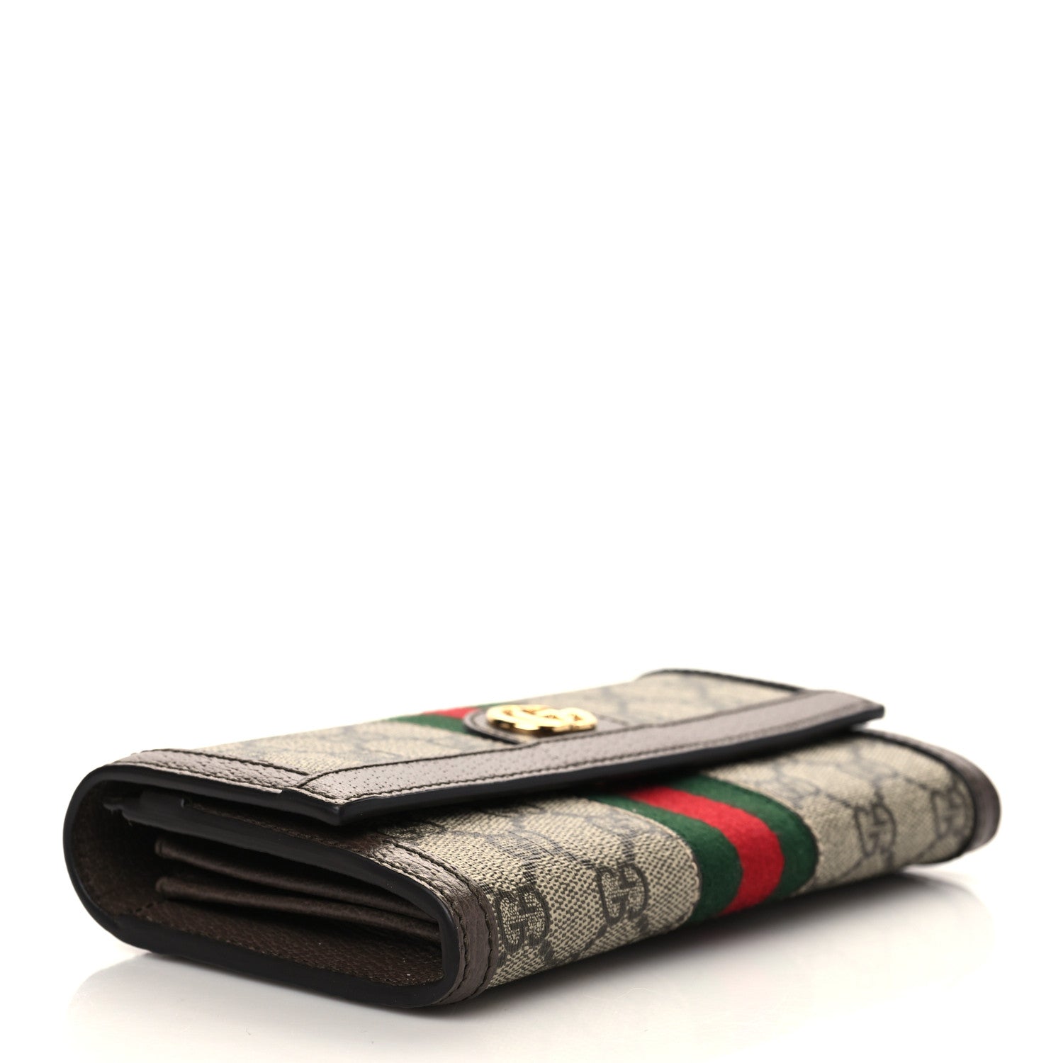Gucci GG Supreme Monogram Web Ophidia Continental Wallet Brown 4 of 6