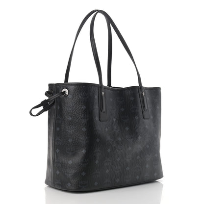 MCM Visetos Medium Liz Reversible Shopper Tote Black 5 of 15