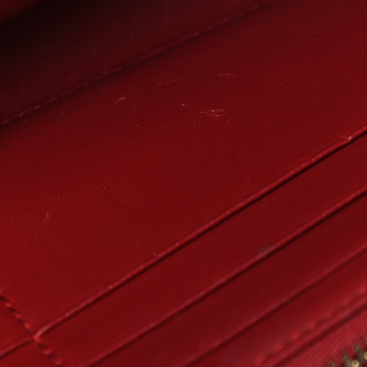 Christian Dior Grained Lambskin J'adior Croisiere Chain Wallet Red 8 of 10