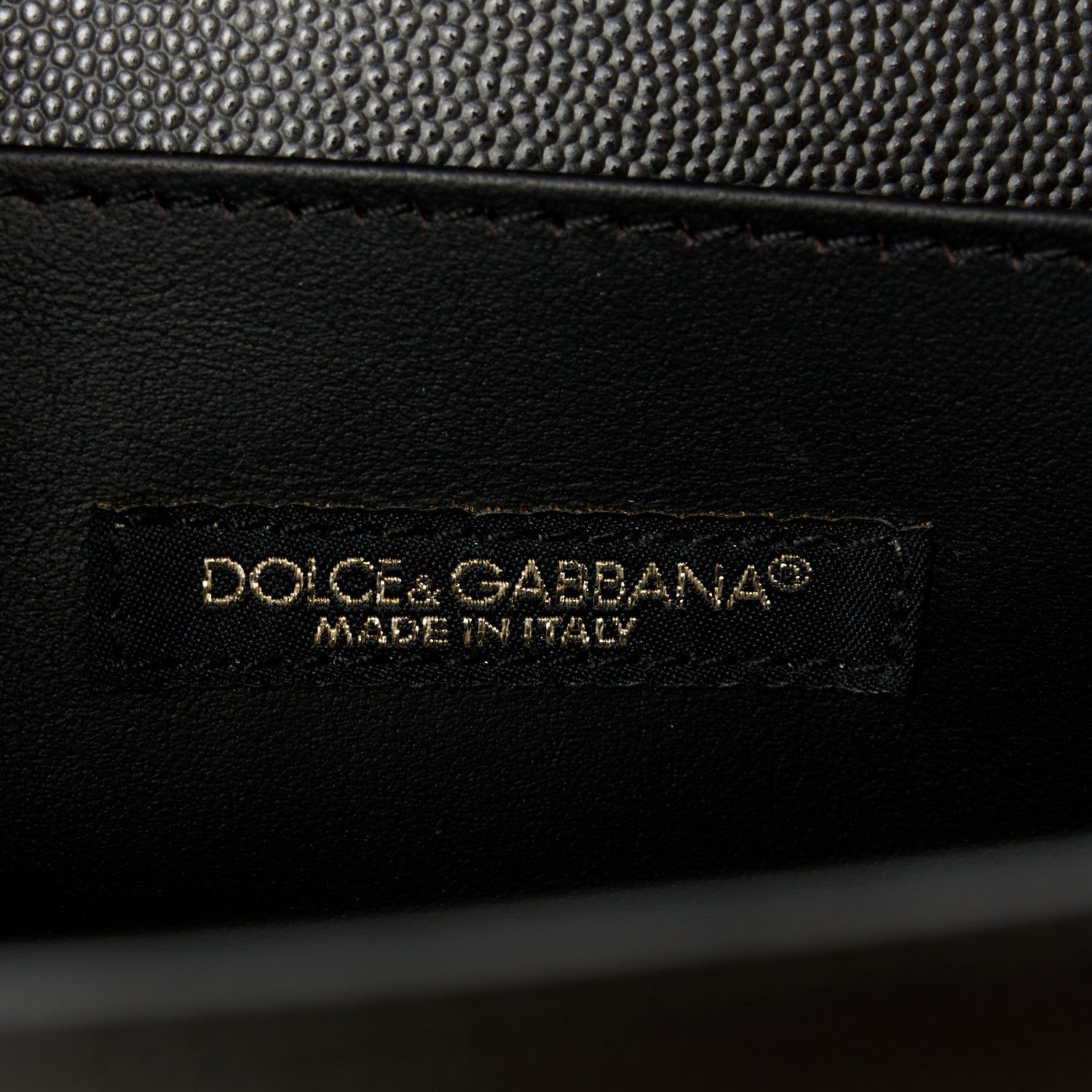 Dolce & Gabbana Grained Calfskin Small DG Amore Envelope Bag Black 6 of 9