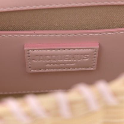 Jacquemus Glazed Calfskin Wicker Le Bambino Long Pale Pink 6 of 14