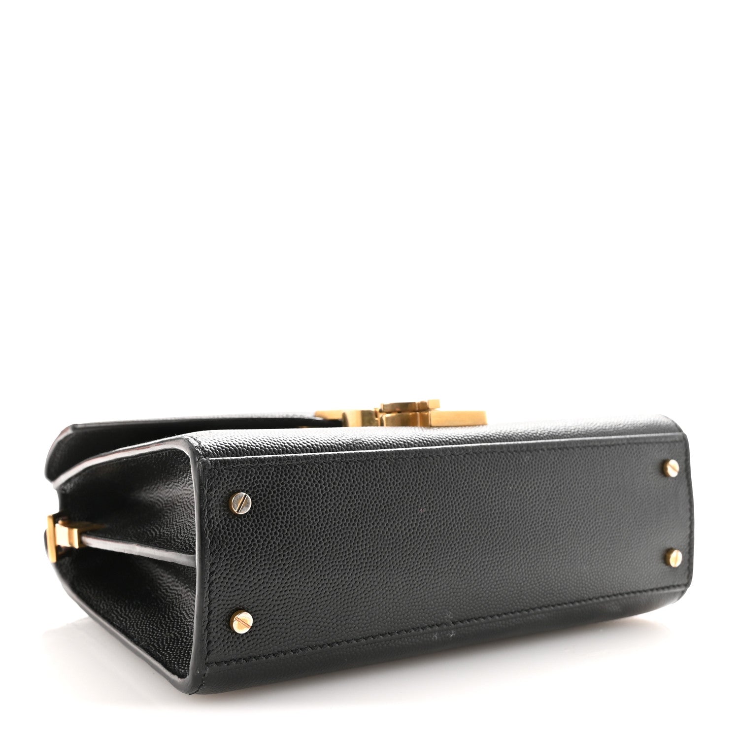 Saint Laurent Grain de Poudre Mini Classic Monogram Cassandra Top Handle Black 4 of 9