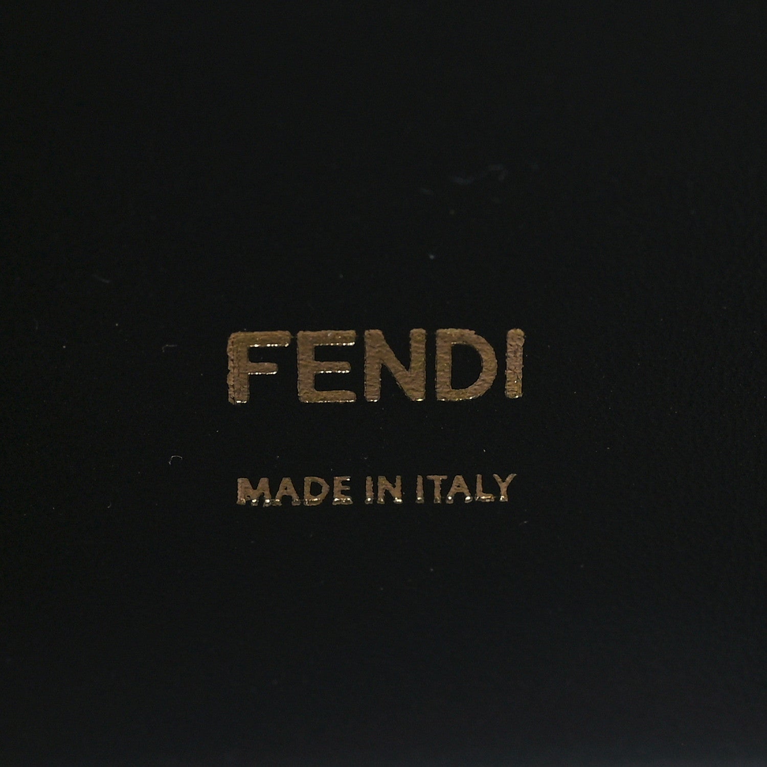 Fendi Raffia Calfskin F is Fendi FF Embroidered Kan U Shoulder Bag Grano Black 6 of 9