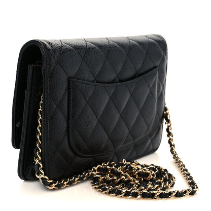 Chanel Caviar Quilted Wallet On Chain WOC Black 3 of 12