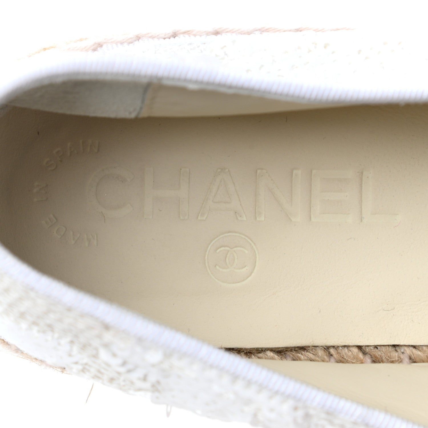 Chanel Patent Sequin CC Espadrilles 40 White 10 of 10