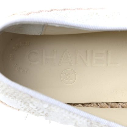 Chanel Patent Sequin CC Espadrilles 40 White 10 of 10