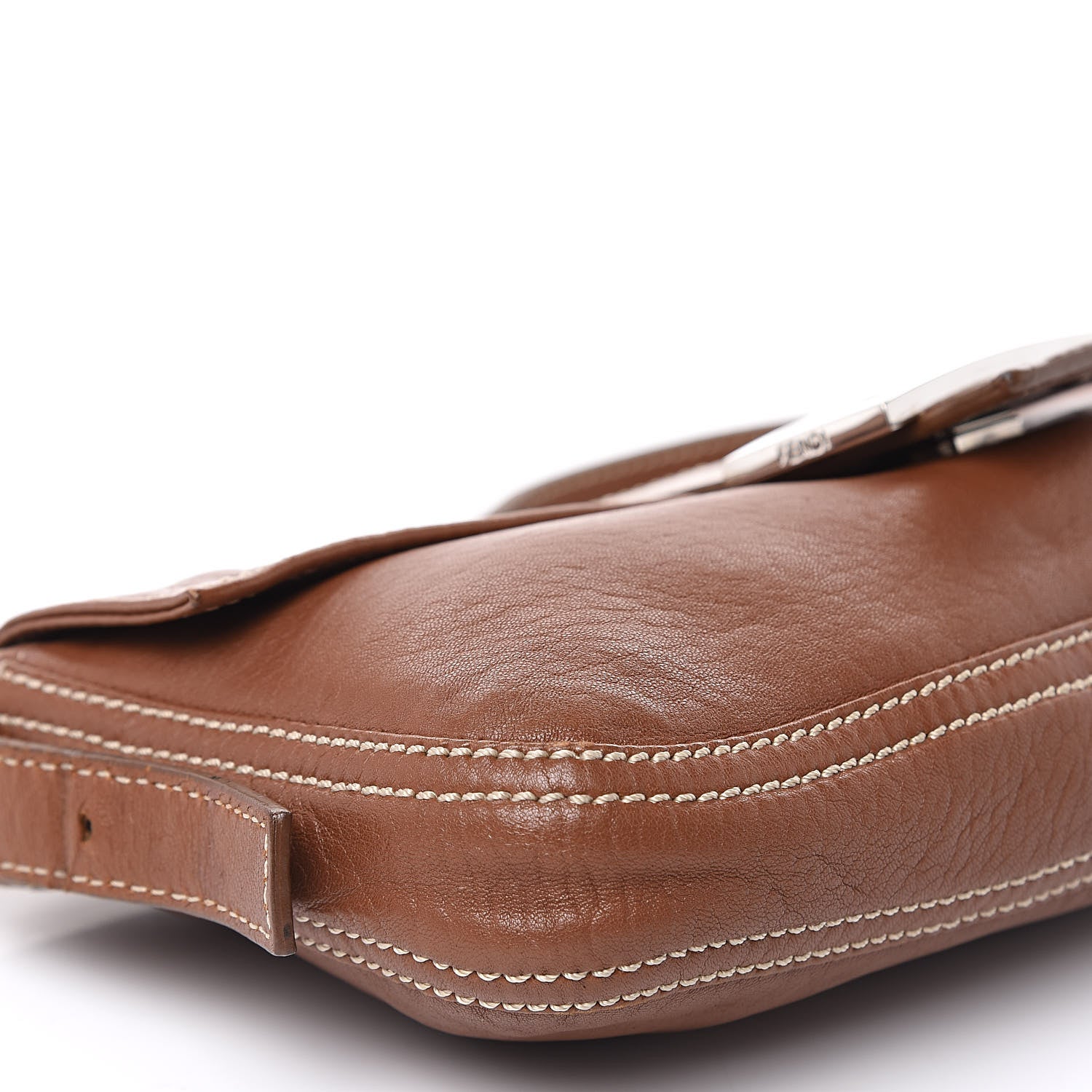 Fendi Nappa Elefante Baguette Naturale 8 of 12
