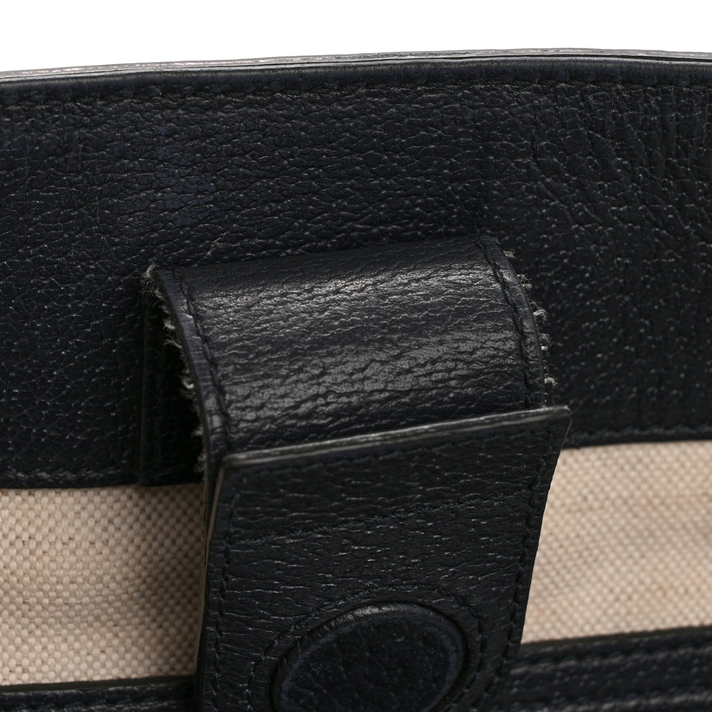 GG Supreme Monogram Textured Calfskin Web Medium Ophidia Shopping Tote Beige Blue