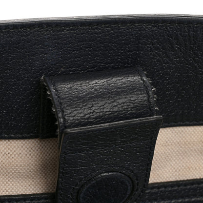 Gucci GG Supreme Monogram Textured Calfskin Web Medium Ophidia Shopping Tote Beige Blue 11 of 15