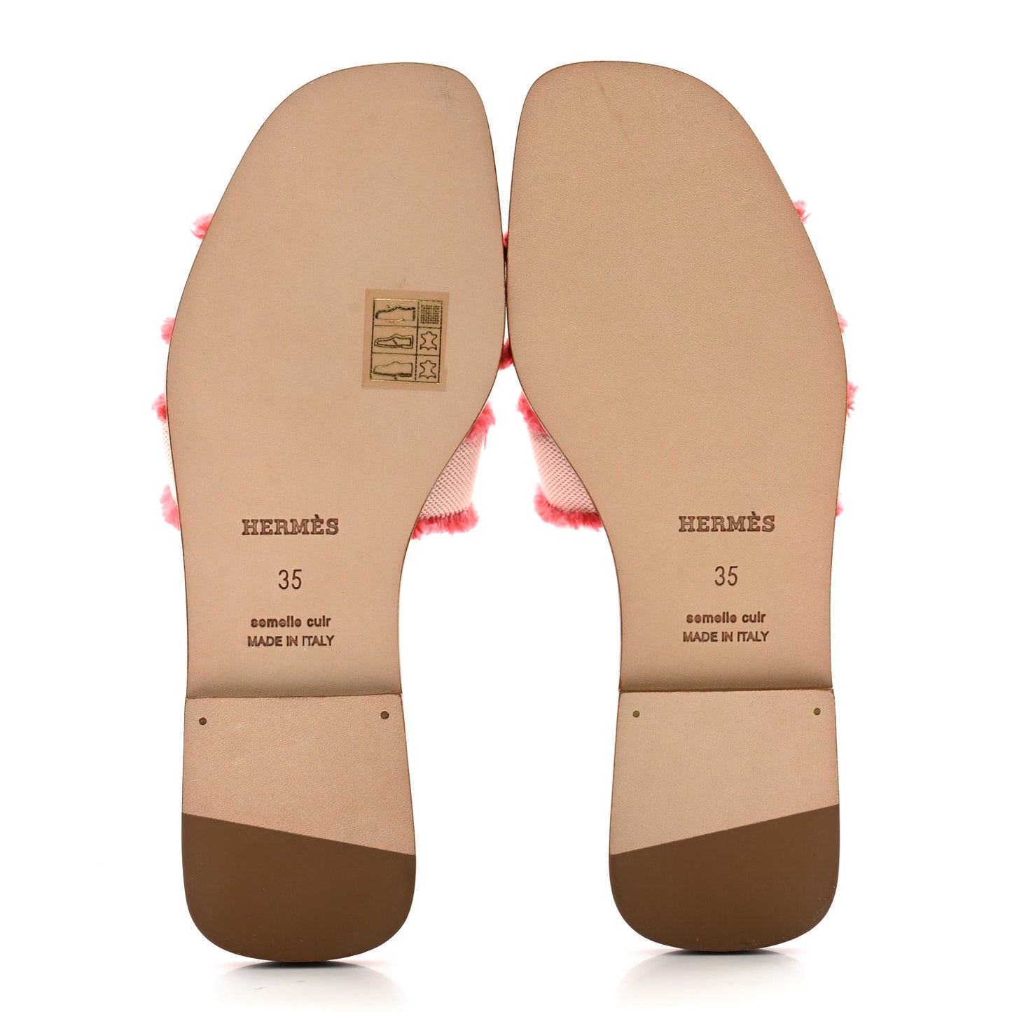 Toile H Oran Fringe Sandals 35 Framboise
