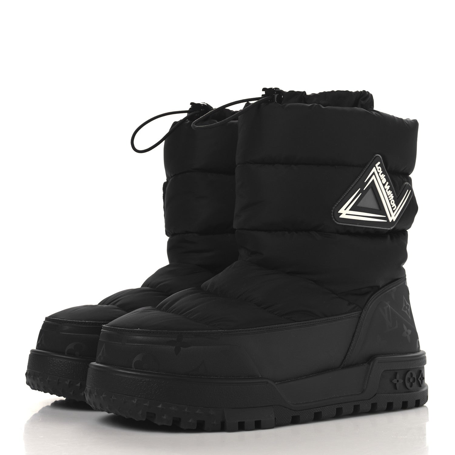 Louis Vuitton Nylon Monogram LV Alpine Mens Boot 9 Black 3 of 8