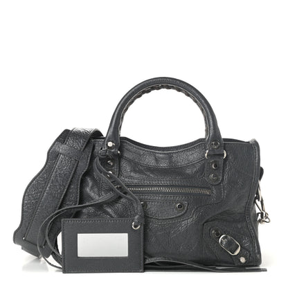Balenciaga Agneau Classic Silver Hardware Mini City Gris Fossile 1 of 9