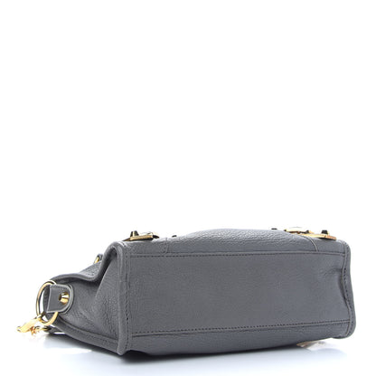Balenciaga Chevre Gold Metallic Edge Hardware Mini City Gris Acier 4 of 10