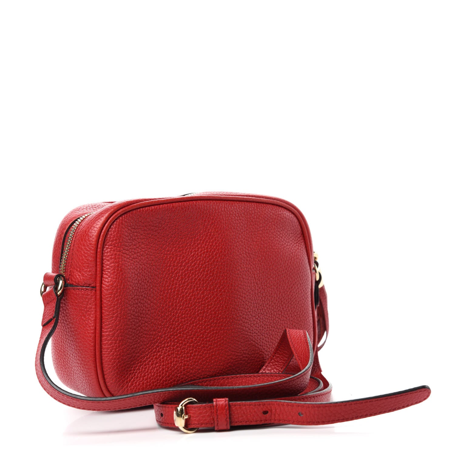 Gucci Pebbled Calfskin Small Soho Disco Bag Tabasco Red 3 of 16