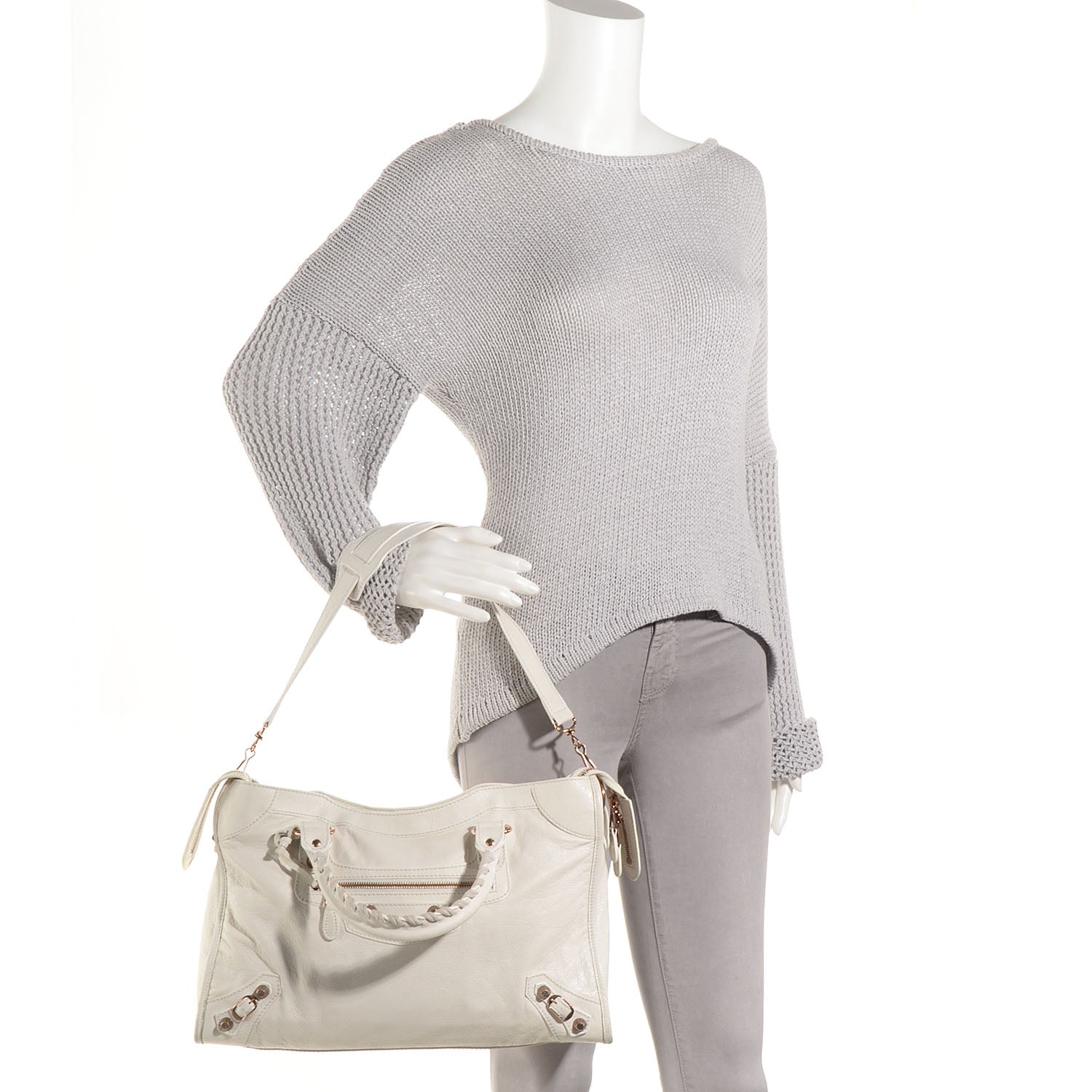 Balenciaga Agneau Giant 12 Rose Gold Hardware City White 2 of 12