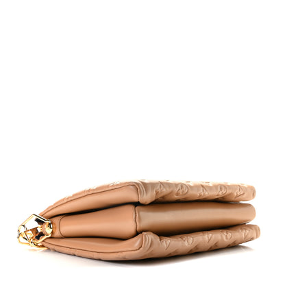 Louis Vuitton Lambskin Embossed Monogram Coussin PM Camel 4 of 9