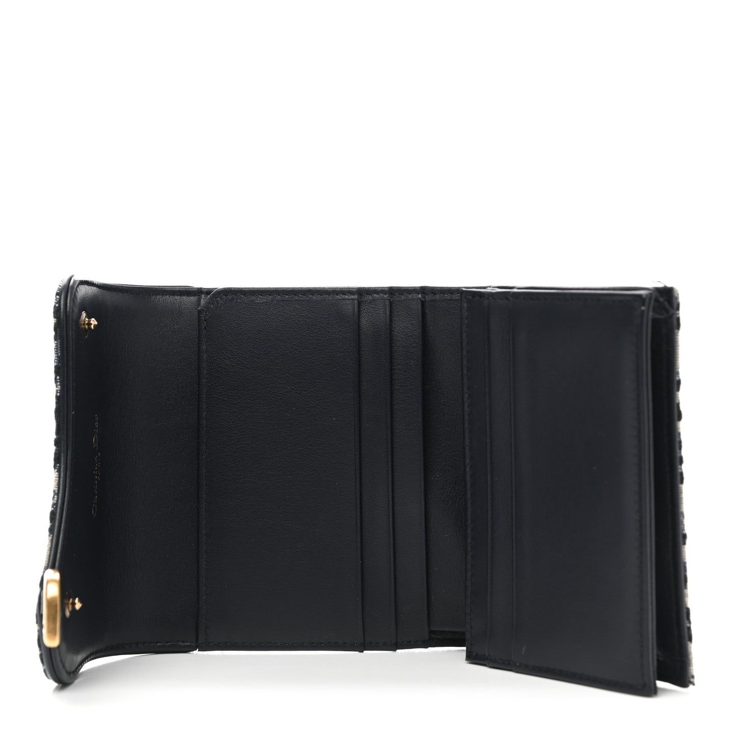 Oblique Saddle Lotus Wallet Blue
