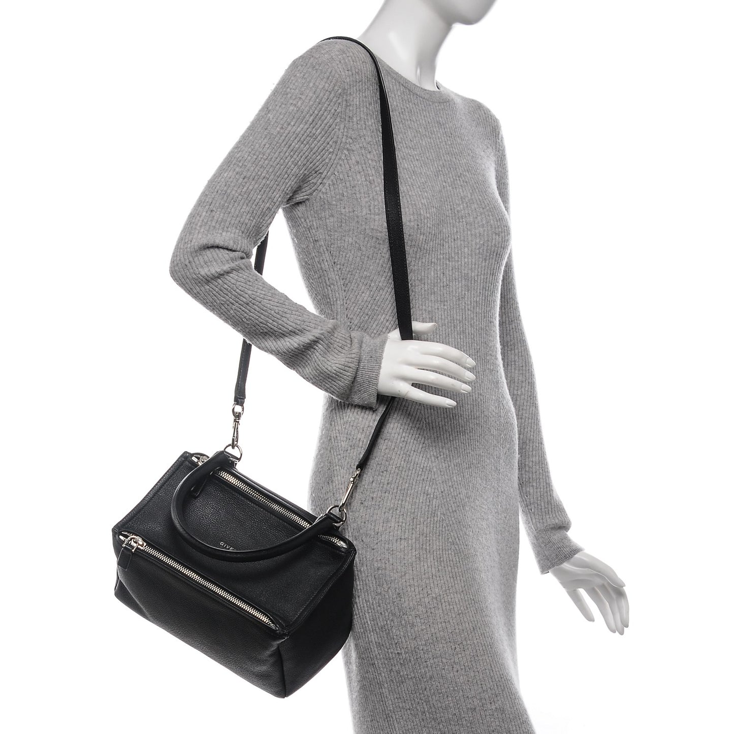 Sugar Goatskin Small Pandora Black