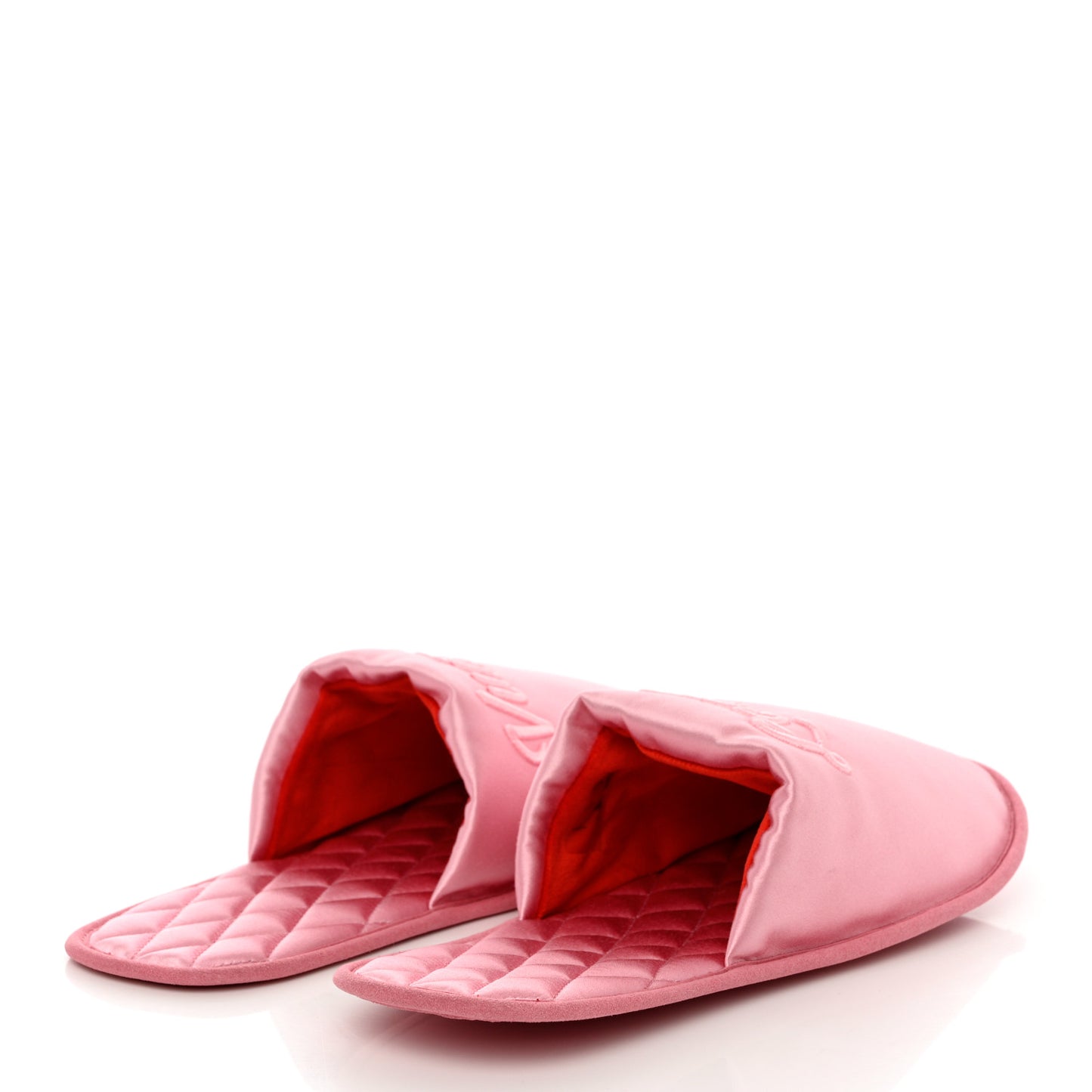 Satin LV Suite Flat Mule 40-41 Rose