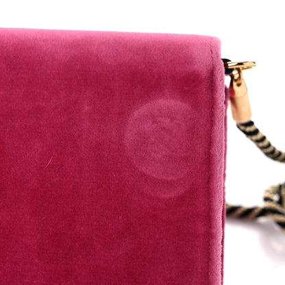 Gucci Velvet Crystal Square G Shoulder Bag Light Raspberry Rose 14 of 16