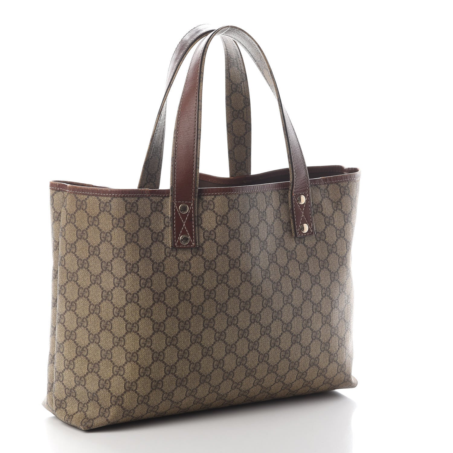 Gucci GG Plus Monogram Medium Signature Web Loop Tote Brown 3 of 15