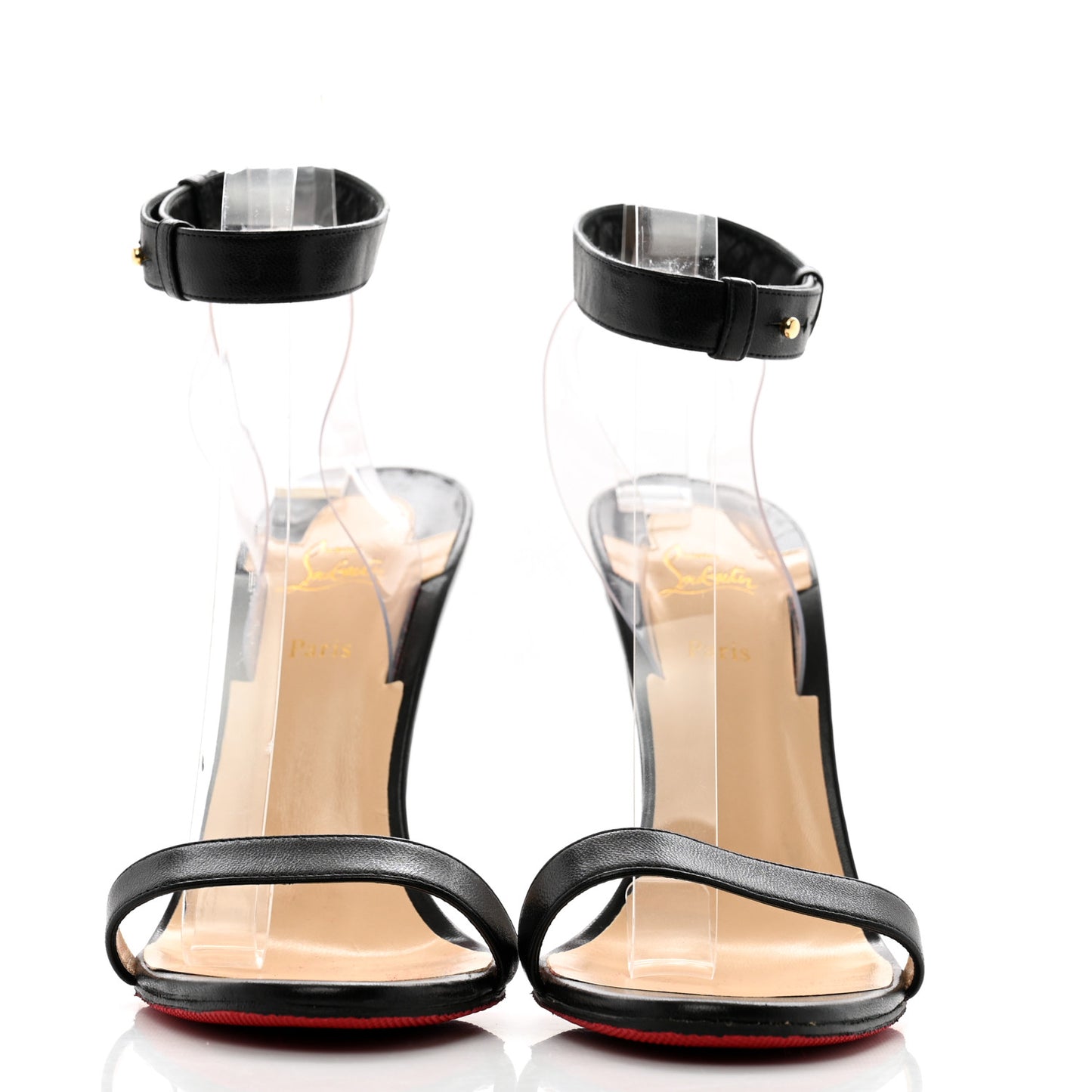 Shiny Nappa PVC Jonatina 100 Sandals 40 Black