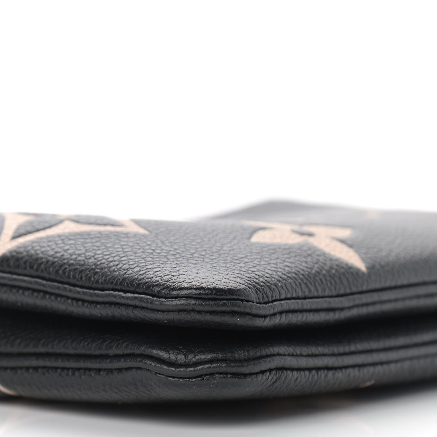 Louis Vuitton Empreinte Monogram Giant Double Zip Pochette Black Cream 5 of 13