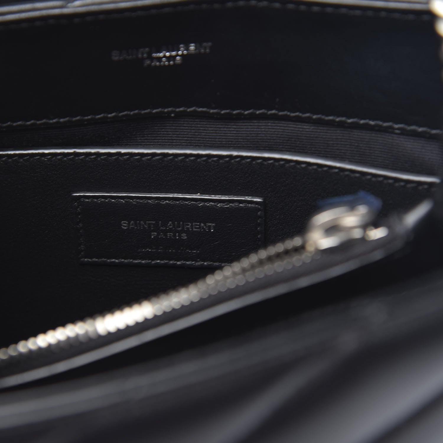 Saint Laurent Calfskin Y Quilted Monogram Small Loulou Chain Satchel Black 6 of 9