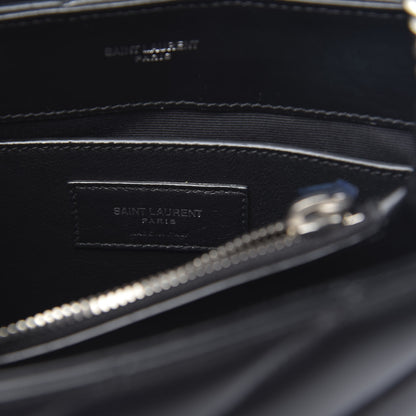 Saint Laurent Calfskin Y Quilted Monogram Small Loulou Chain Satchel Black 6 of 9