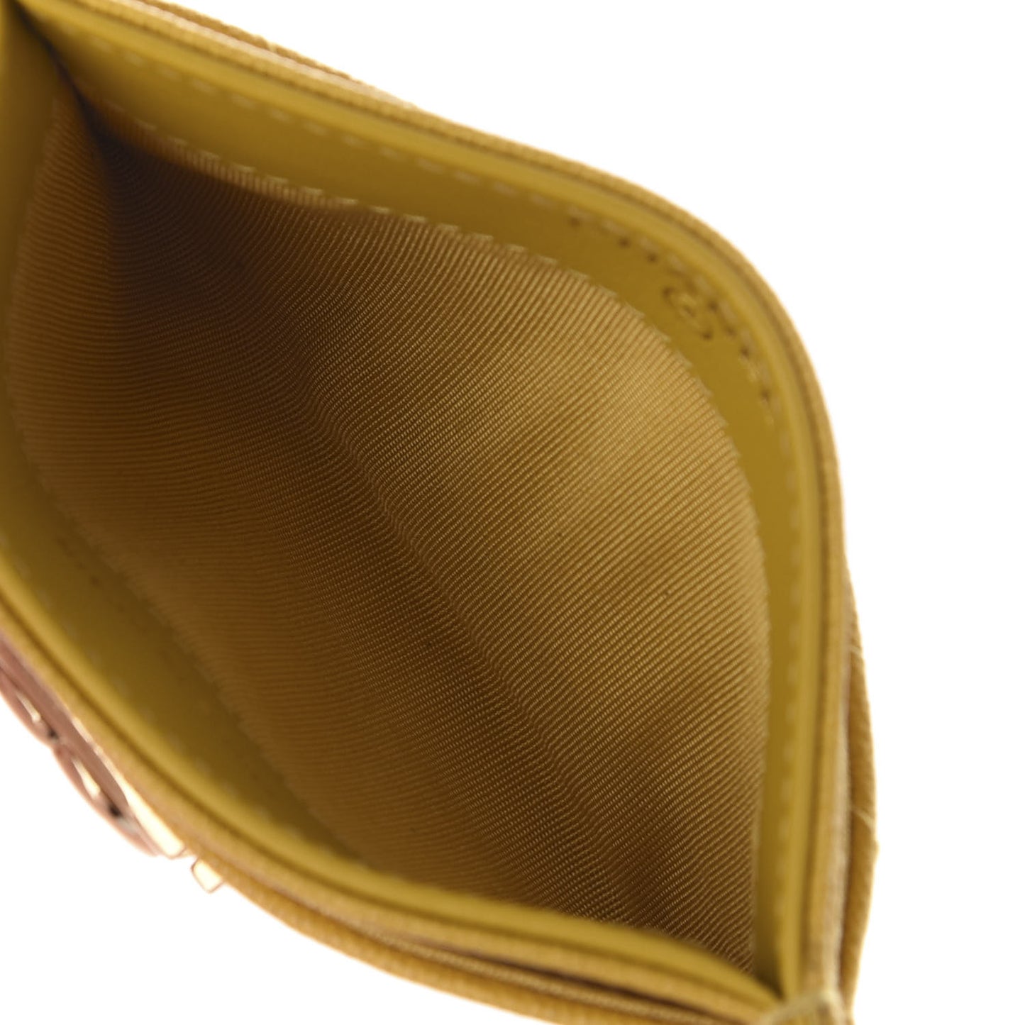 Caviar Chevron Quilted Boy Card Holder Yellow