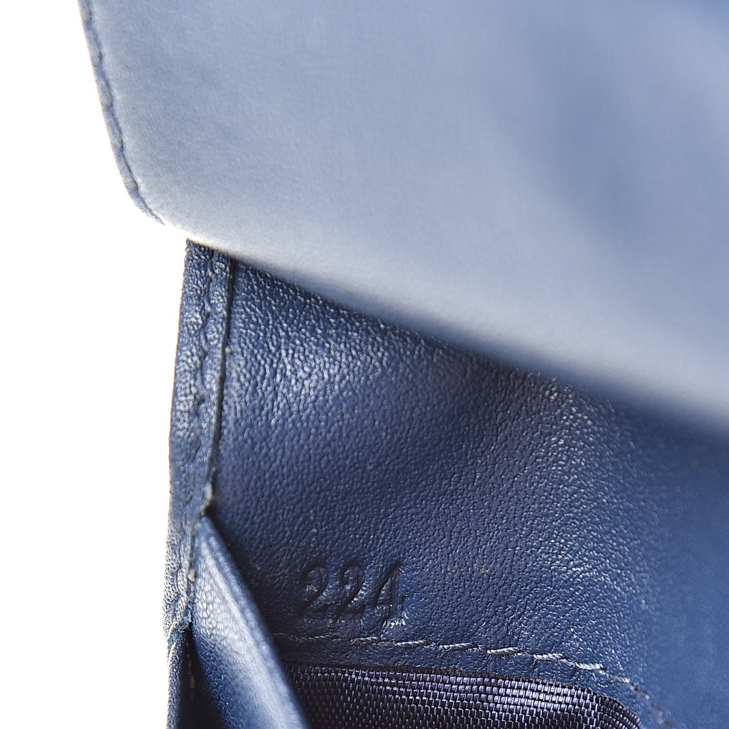 Prada Vitello Move Bi-Fold Wallet Bleuette 7 of 15