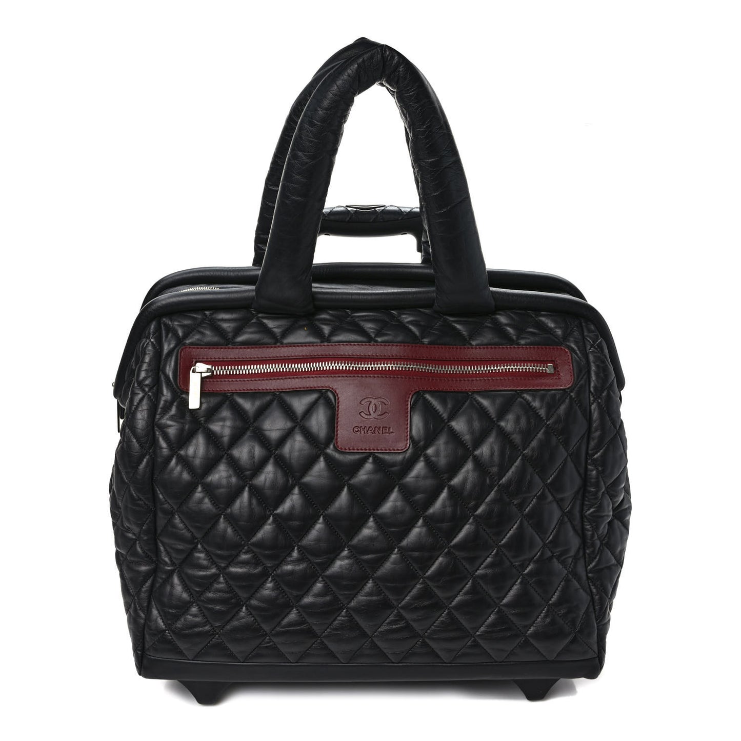 Lambskin Quilted Coco Cocoon Trolley Black