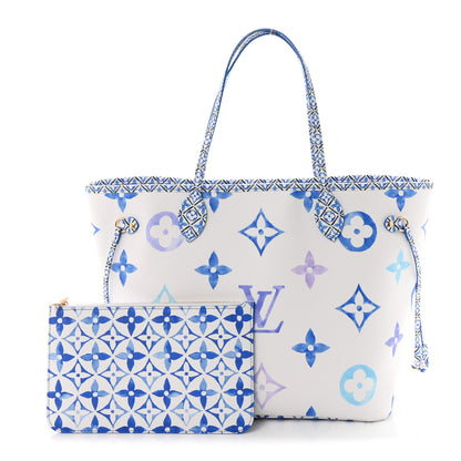 Louis Vuitton Monogram Giant By The Pool 2.0 Neverfull MM Blue 3 of 10