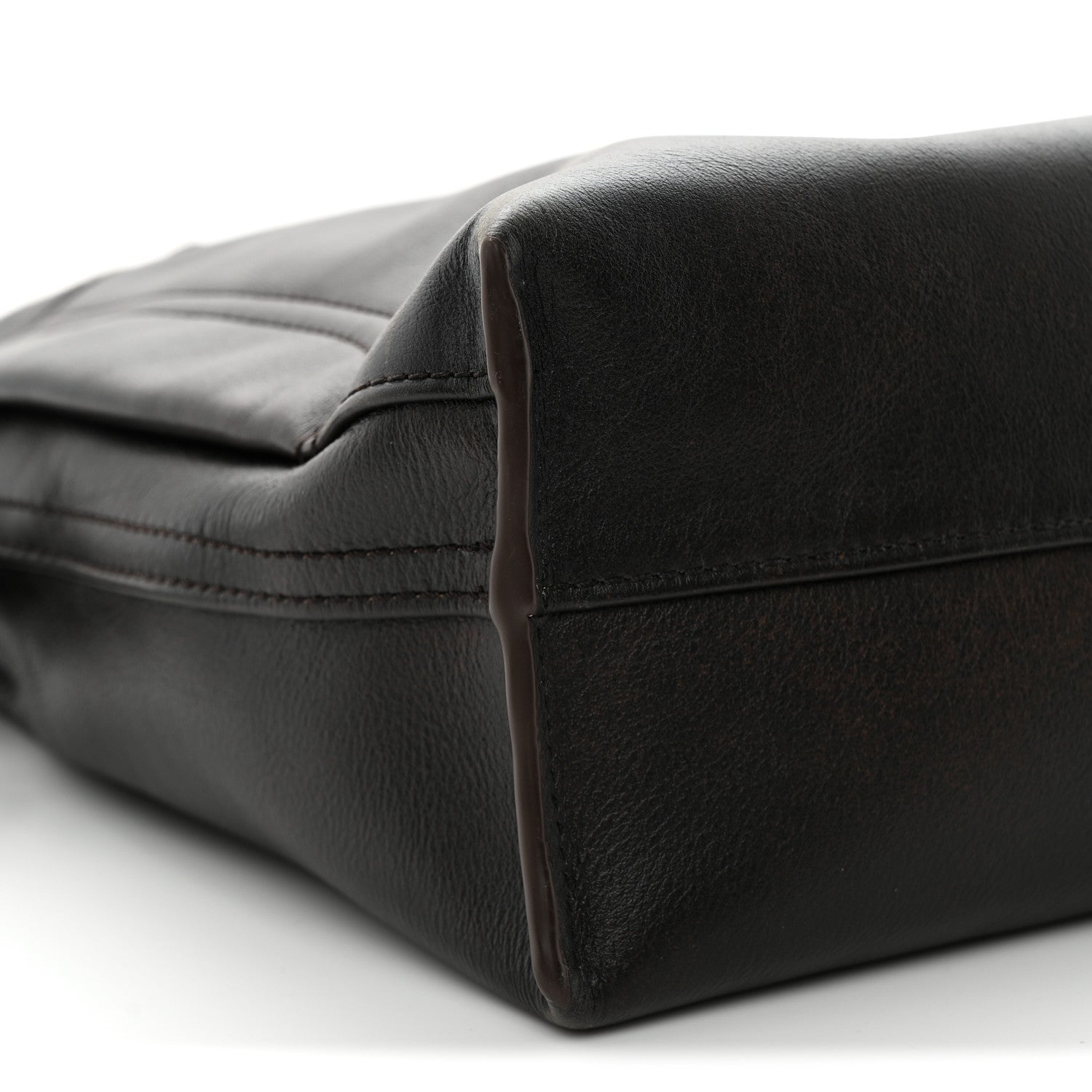 Loewe Shiny Calfskin Medium Panta Flamenco Knot Bag Vintage Brown 9 of 11