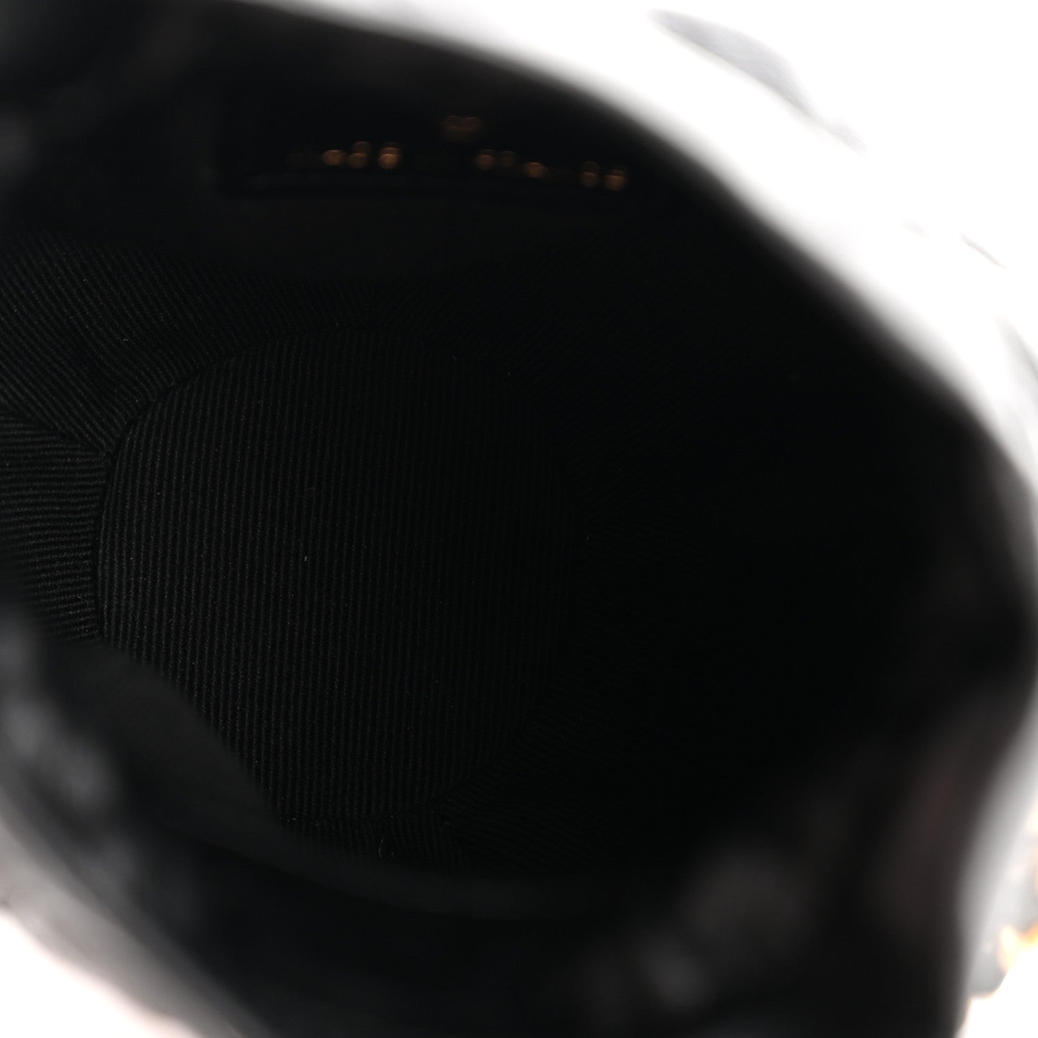 Chanel Shiny Lambskin Quilted Mini Drawstring CC Bucket Bag Black 5 of 11