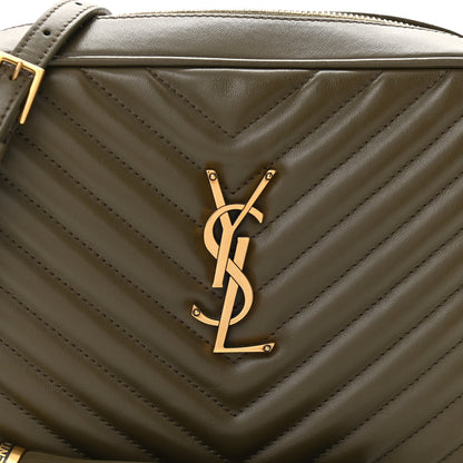 Saint Laurent Calfskin Matelasse Monogram Lou Camera Bag Military Olive 7 of 9