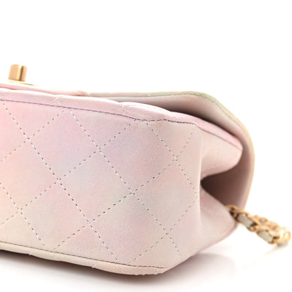 Chanel Lambskin Quilted Ombre Mini Top Handle Rectangular Flap Pink Multicolor 10 of 12