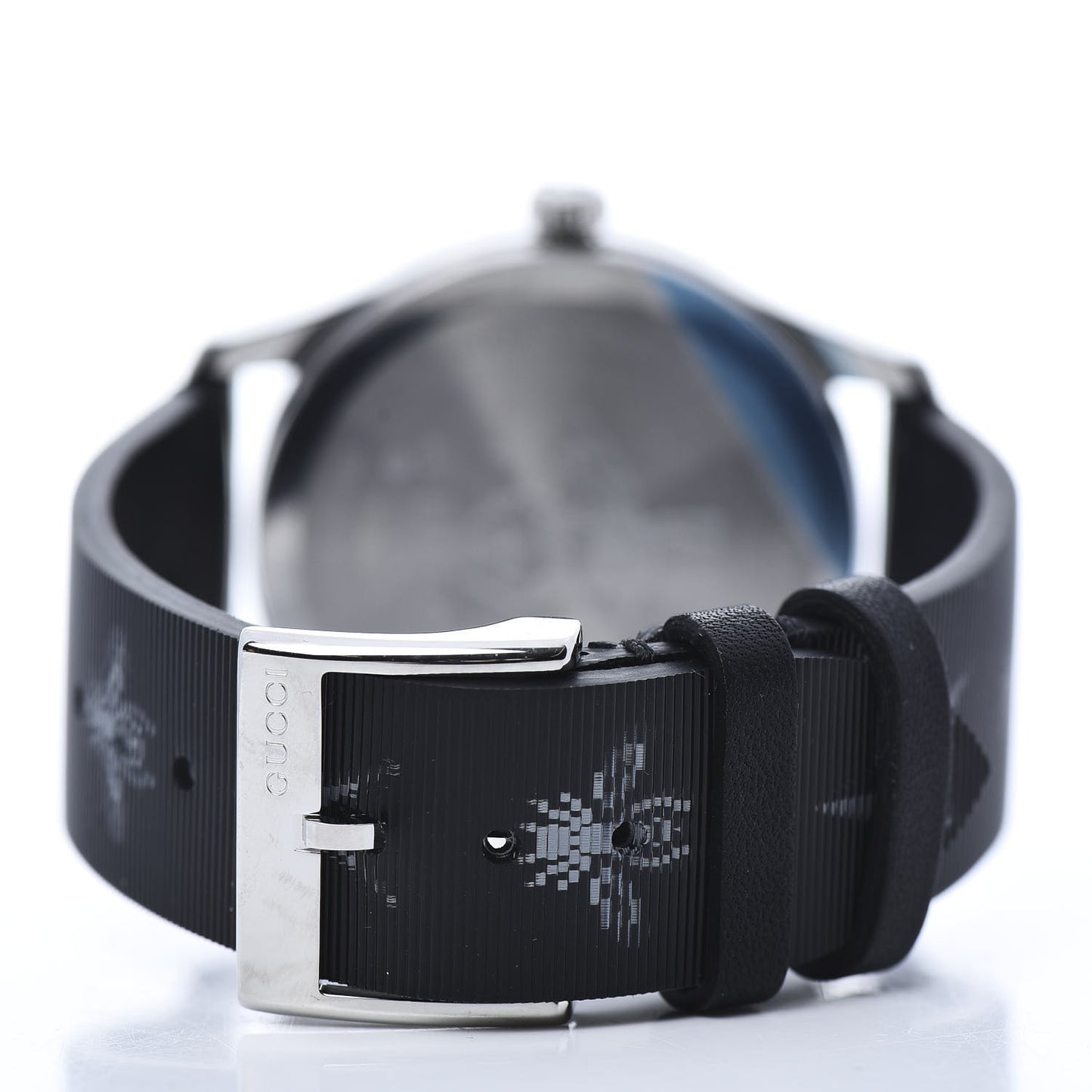 Stainless Steel Calfskin 38mm G-Timeless Bee Star Hologram Quartz Watch Black