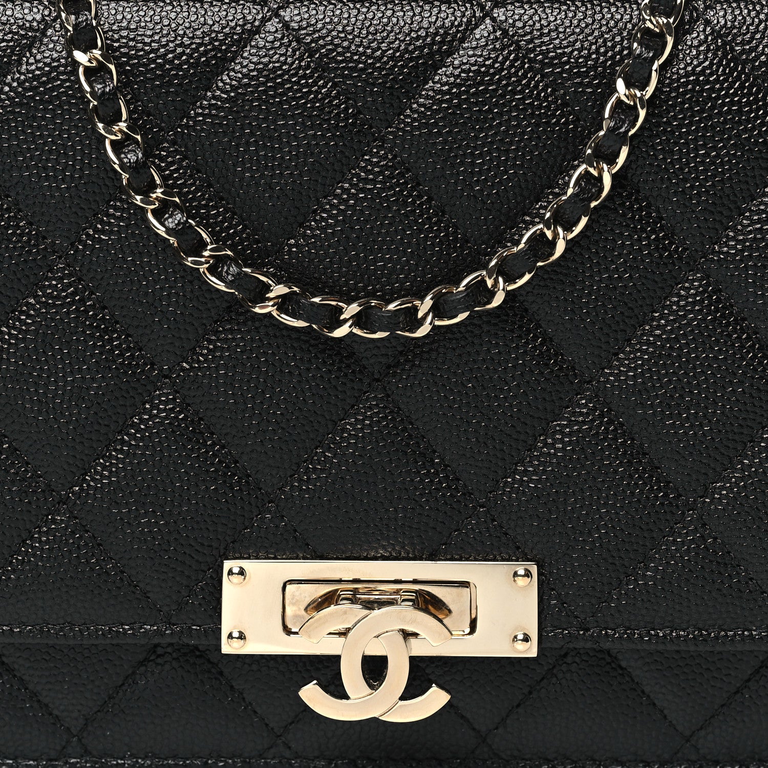 Chanel Caviar Quilted Golden Class Wallet On Chain WOC Black 9 of 12