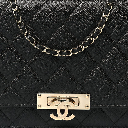Chanel Caviar Quilted Golden Class Wallet On Chain WOC Black 9 of 12