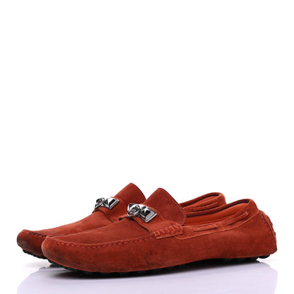 Hermes Suede Irving Moccasin Loafers 43 Rouge 3 of 16