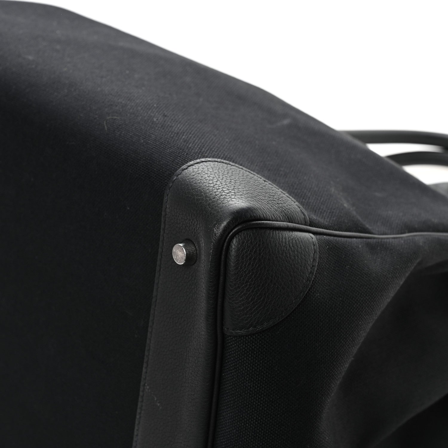Hermes Togo Toile HAC Travel Birkin 40 Black 11 of 12
