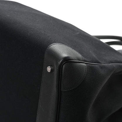 Hermes Togo Toile HAC Travel Birkin 40 Black 11 of 12