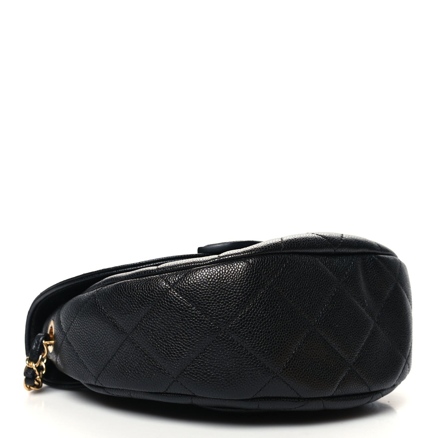 Caviar Quilted Small Messenger Flap Black