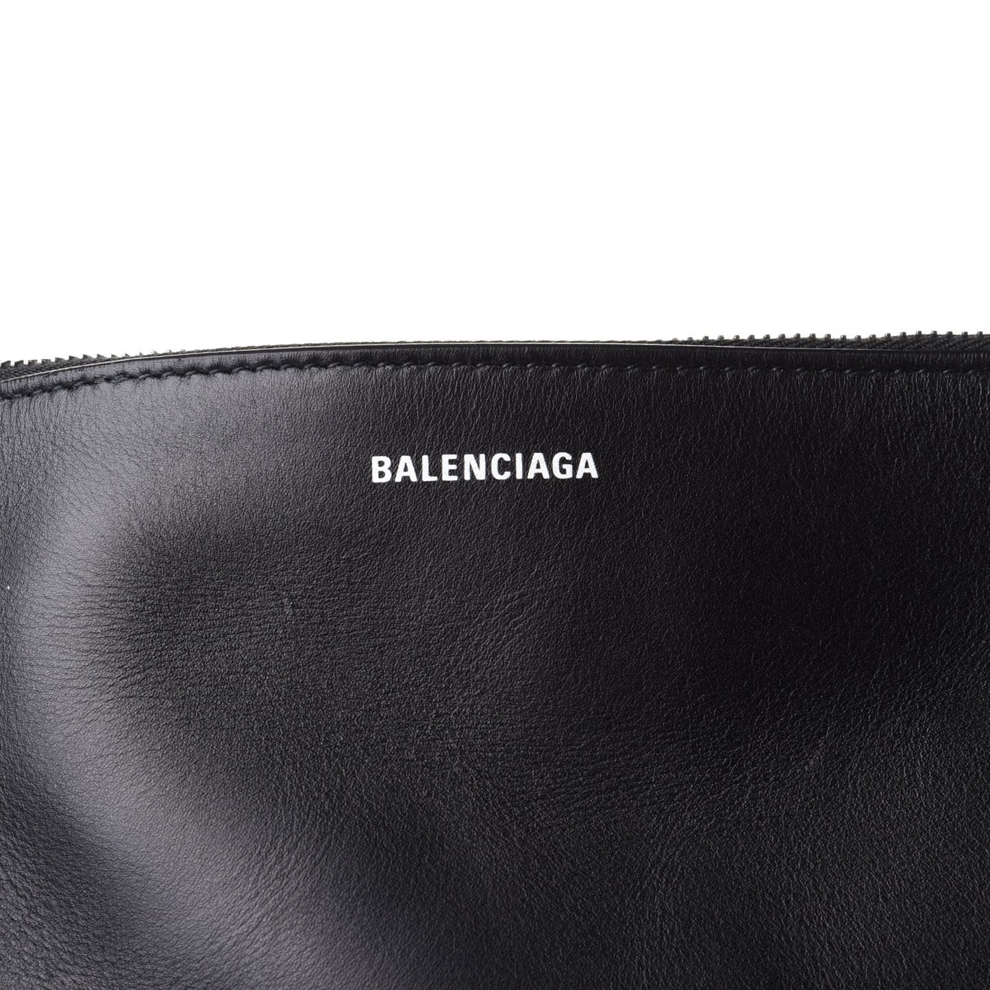 Shiny Calfskin Hobo Tote Black