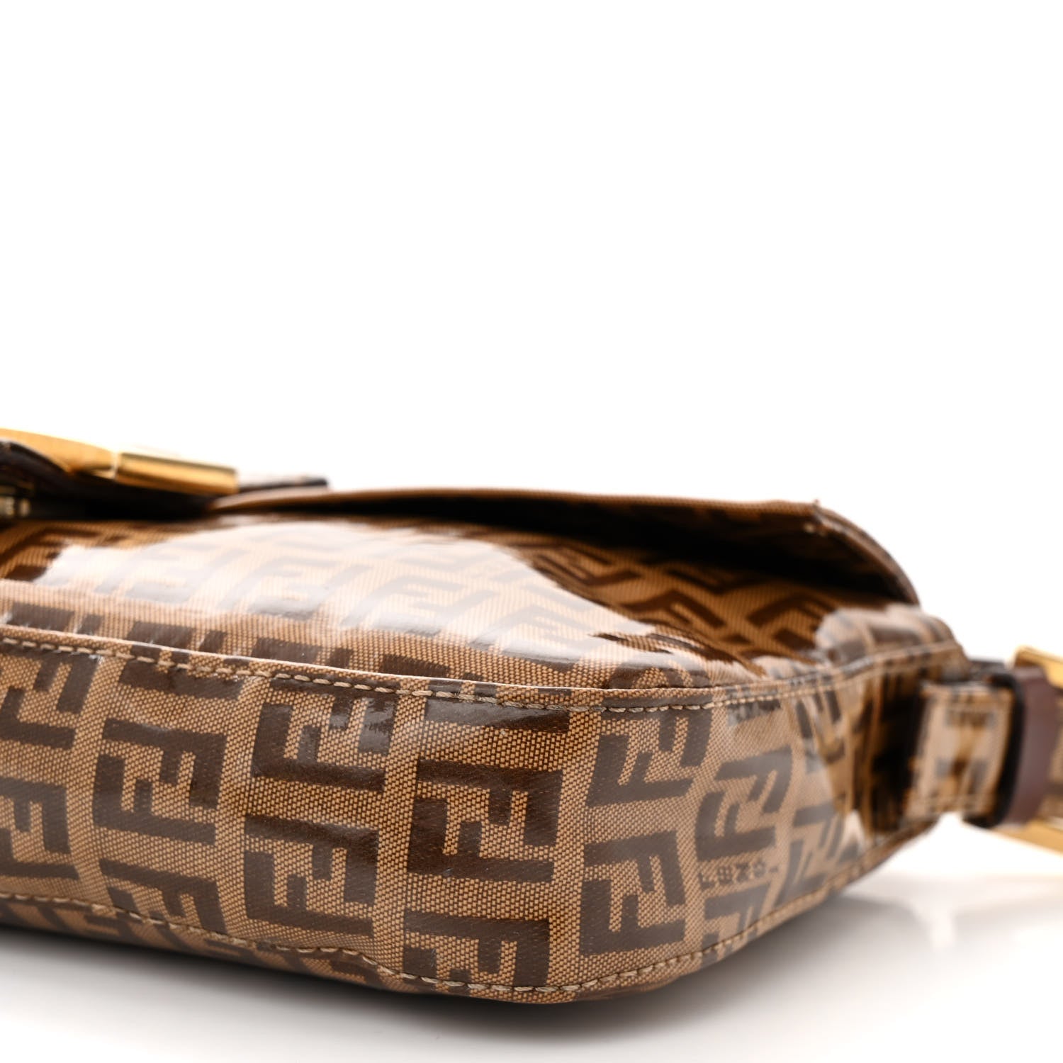 Fendi Vinyl Zucchino Baguette Tobacco 9 of 11