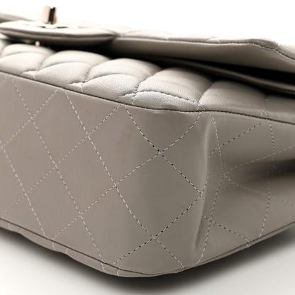 Chanel Lambskin Quilted Medium Double Flap Grey 9 of 9
